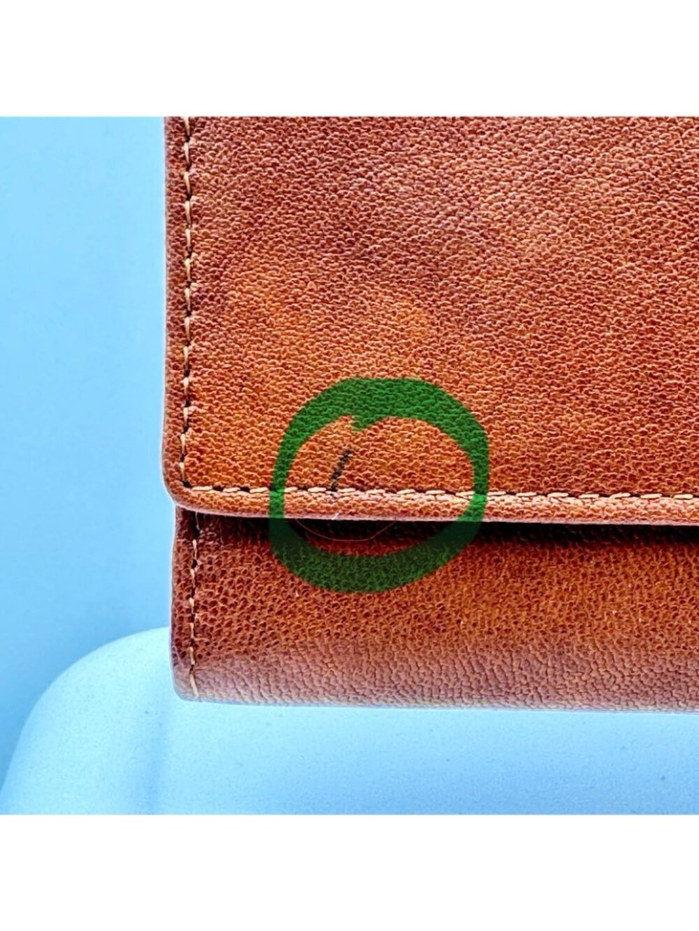 Spikes & Sparrow Genuine Leather Camel Color Wallet Tri-Fold RFID CC Protection - Picture 16 of 16
